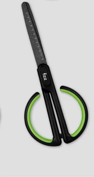 Green Xiaomi Fizz тефлоновые ножницы деление шкалы безопасные скругленные режущие головки из нержавеющей стали креативные ножницы канцелярские ножницы для офиса - Color: Green