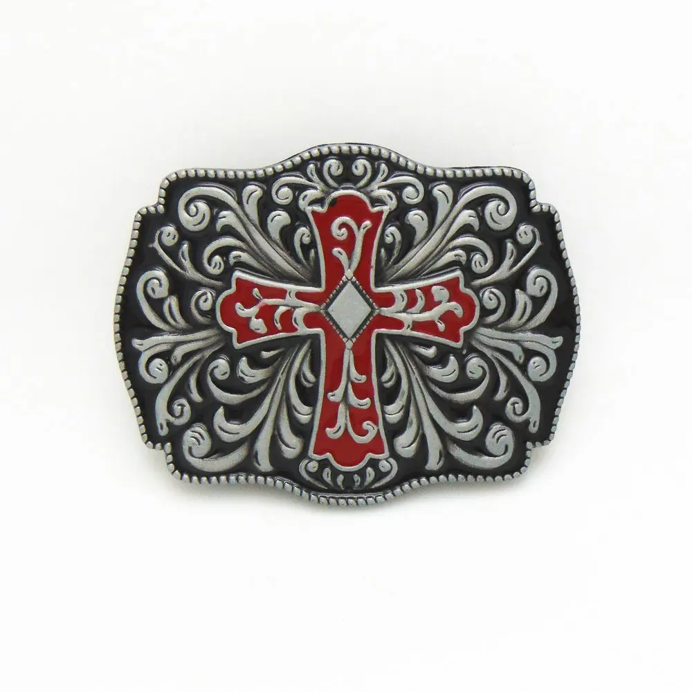 

Western Cowboy Celtic Decorative Intricate Cross Belt Buckle