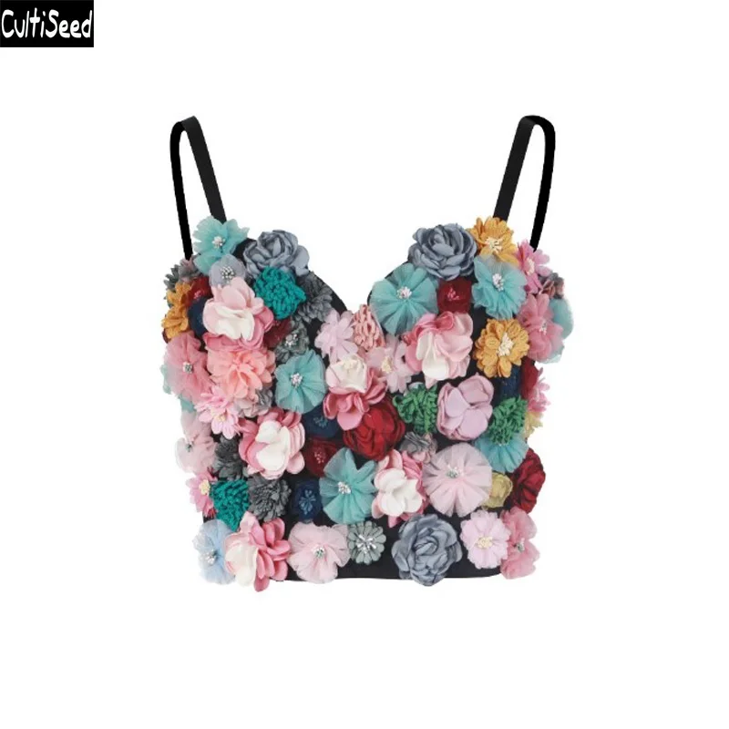 

Cultiseed Women Sexy Flower Bralette Corsets Ladies Bustier Corset Top Vest Women's Party Wedding Bustier Bra Cropped Top Camis