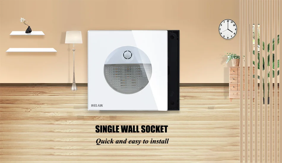 WELAIK стеклянный светильник для ног UK-standard AC110~ 250V B18DJDW