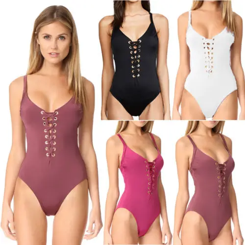Цельный женский бандажный купальник с чашками пуш ап|suit swim|swimwear swimmingsuit up |