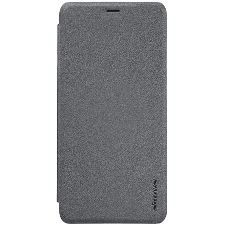 Black grey Xiaomi redmi 5 plus чехол redmi 5 plus Nillkin блестящий чехол из искусственной кожи чехол с розничной посылка - Цвет: Black grey