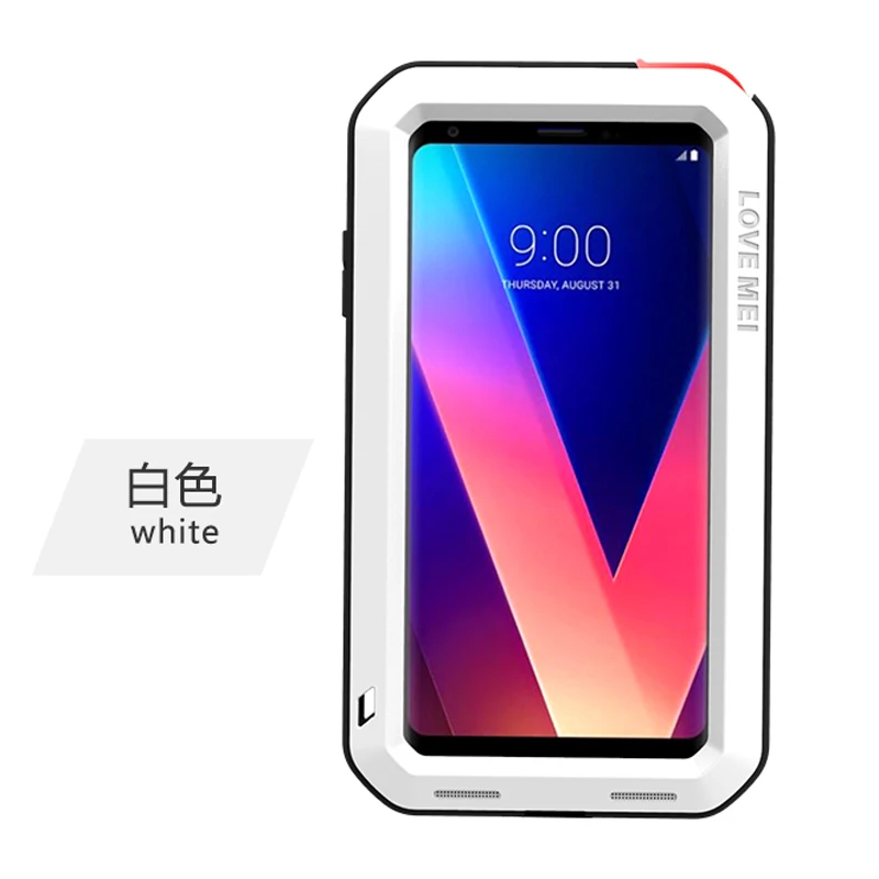 Алюминиевый металлический чехол для LG V30 ударопрочный полный корпус