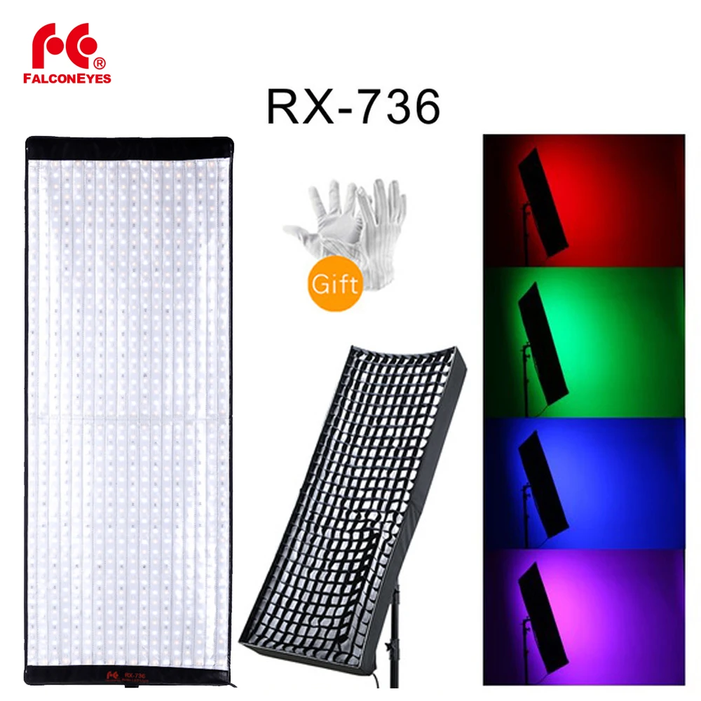 Falcon Eyes RGB Photo светильник Portable LED Flexible RX 736 Free Honeycomb Grid|Фотографическое освещение| |