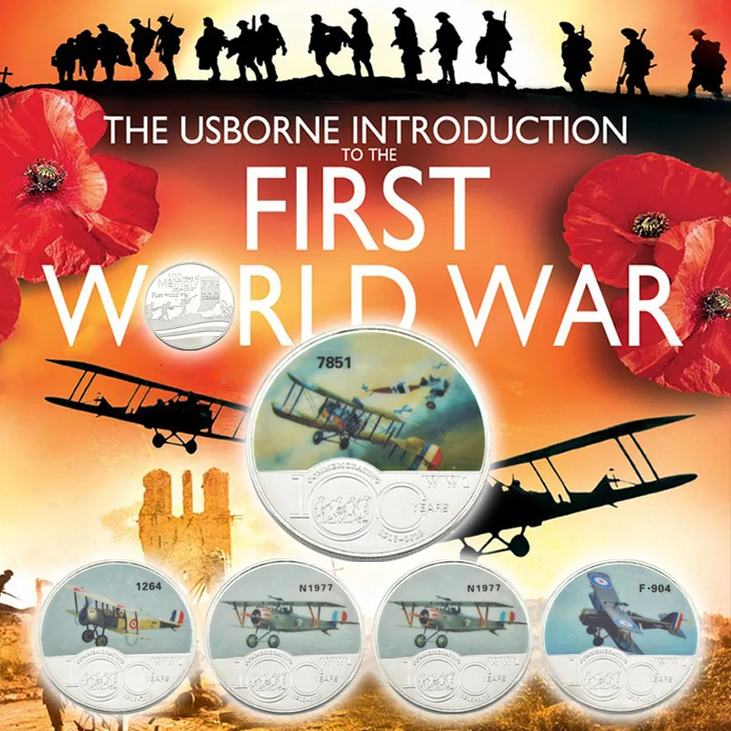 WR посеребренные монеты Первая мировая война памятная монета для коллекции