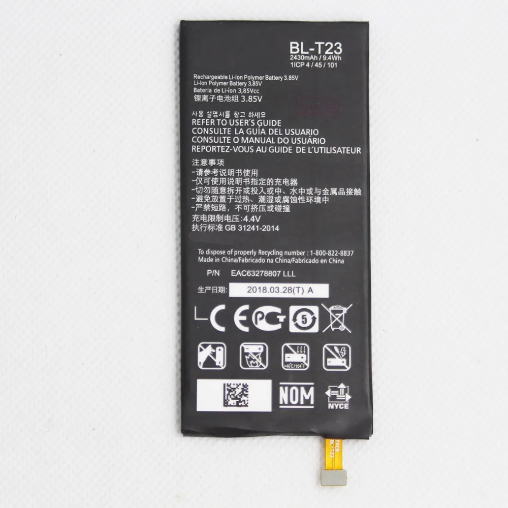 

2pcs/lot 2430mAh BL-T23 Replacement Battery For LG X Cam X-Cam X Cam K580 K580Y F690 K580DS BL T23 Mobile Phone Battery
