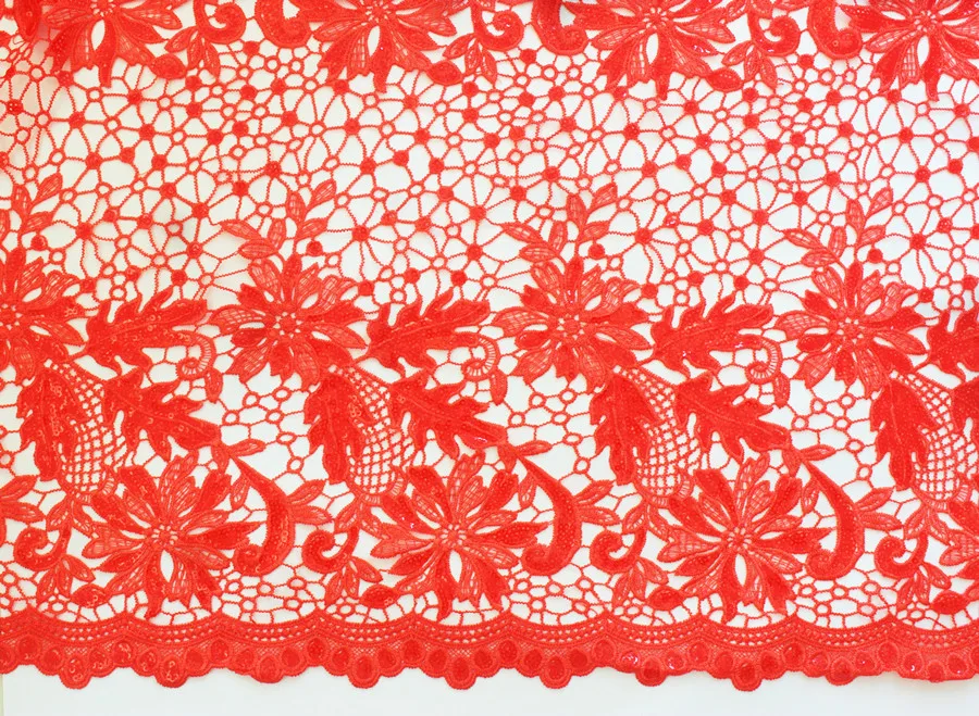 Блестящая кружевная ткань вышитая Цветочная одежда африканский гипюр отделка