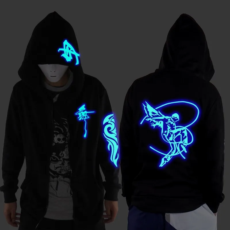 TS dancer Одежда для танцев Ghost Step, костюм Drag Step, Свободное пальто, даже толстовка с капюшоном Ghost, флуоресцентная куртка для мужчин и женщин, Студенческая куртка - Цвет: TS dancer