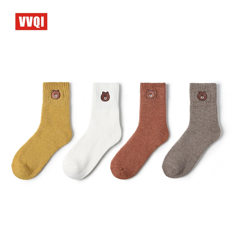 VVQI kawaii/корейские Забавные милые женские носки в стиле Харадзюку зимние толстые