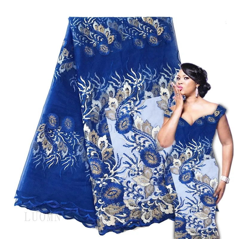 Новая белая африканская кружевная ткань Высококачественная нигерийская пайетки