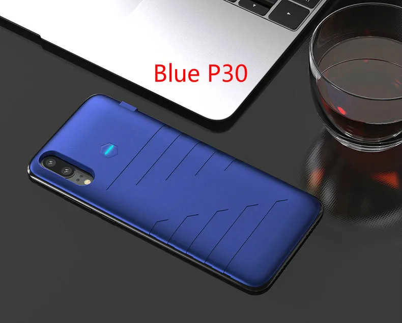 Blue P30 NENG 6800 мАч чехол для зарядного устройства для huawei P30 power Bank чехол для аккумулятора чехол для зарядки тонкий чехол для зарядного устройства для huawei P30 Pro - Цвет: Blue P30