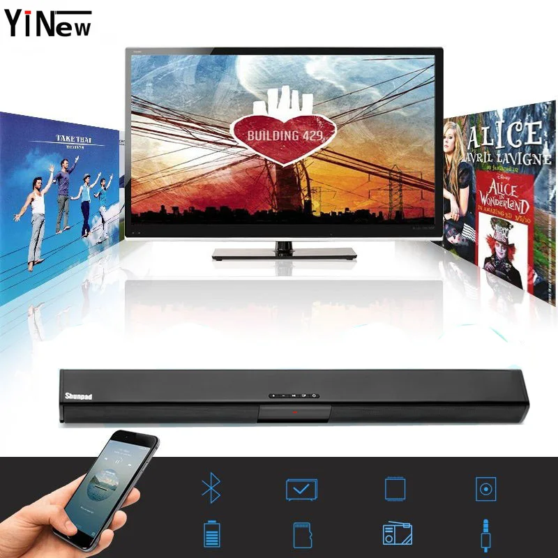 Беспроводной Bluetooth 20 W динамики столбец компьютер 2 1 Sound Bar сабвуфер USB AUX MP3