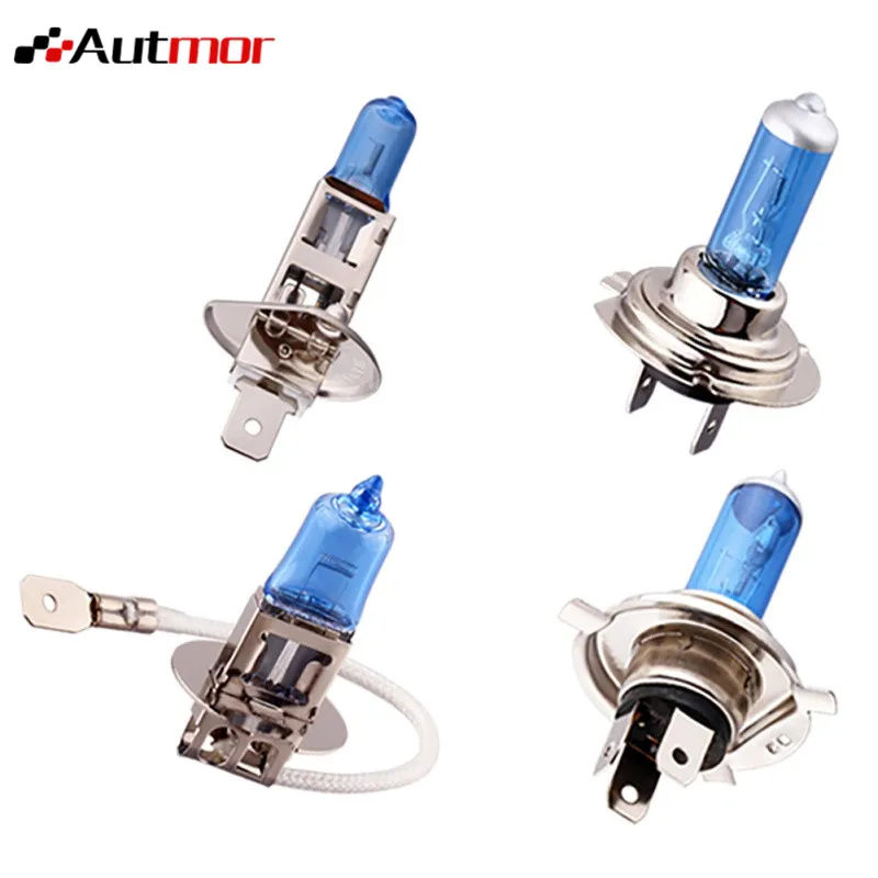 2 шт. H1 H3 H4 H7 H11 9005 9006 55 W/100 W 6000K супер яркие белые Противотуманные фары лампы высокой Мощность лампа фары автомобиля