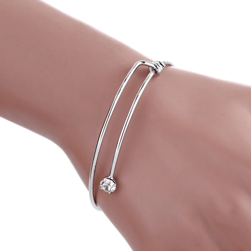 Женский Браслет-манжета YAOLOGE регулируемый браслет с кристаллами и