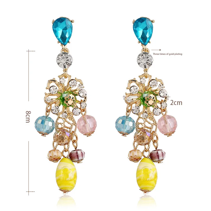 RIMOWA 2017 Новые Ювелирные Изделия Серьги Для Женщин Чешский Цвета Кристаллы Бисер