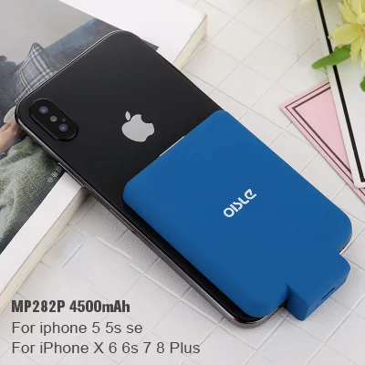 4500mah- D BLUE Чехол для зарядного устройства для iPhone X XS 6 6s 7 8 Plus внешний резервный аккумулятор чехол для iPhone 5 5S SE Мини Тонкий чехол для внешнего аккумулятора - Цвет: 4500mah- D BLUE