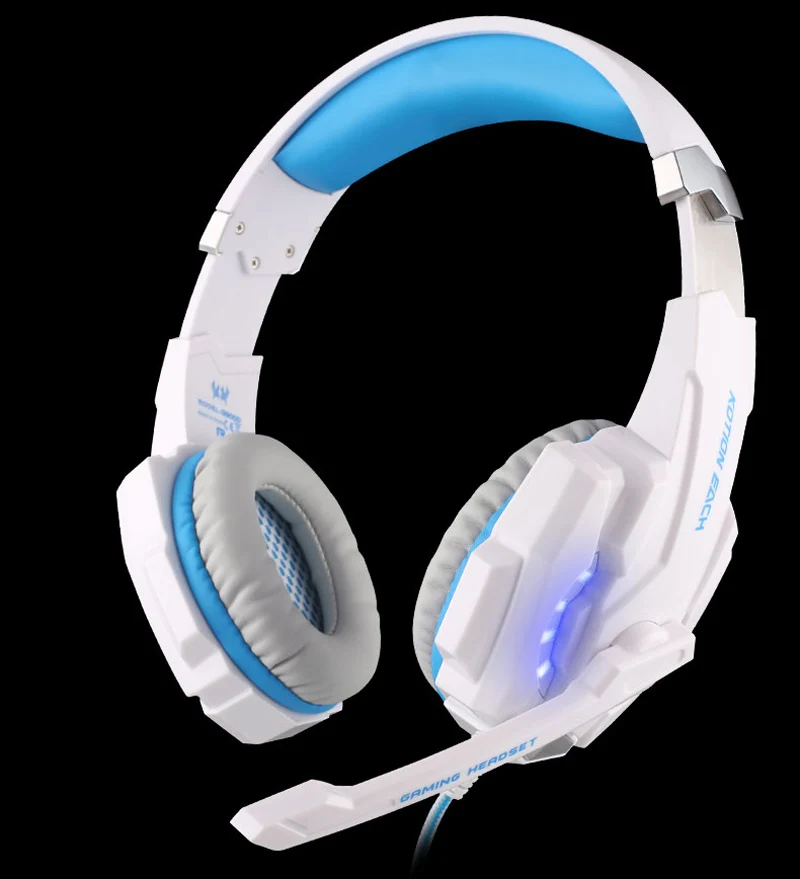 White Kotion каждая игровая гарнитура 7,1 USB объемный звук PC гарнитура Gamer 7,1 Игровые наушники для компьютера с микрофоном светодиодный светильник - Цвет: White