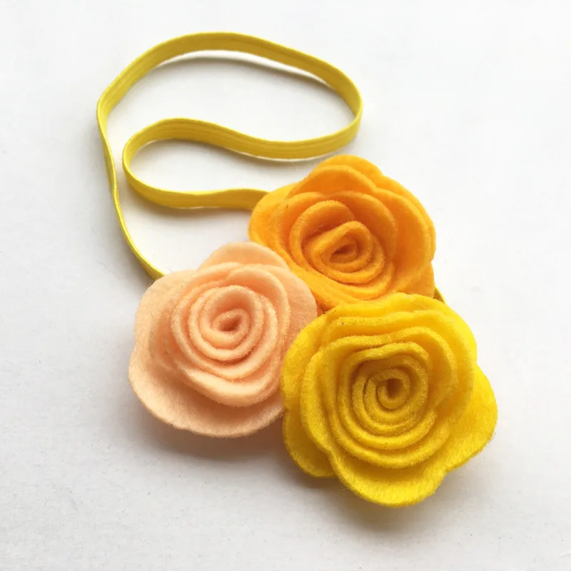 Top Girls Felt Rosette Flower Headband Kids Children Headbands 36pcs/lot | Аксессуары для одежды