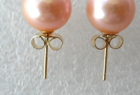 Ry00499 потрясающие А. большой 10 мм идеально круглый розовый пресной воды жемчужные