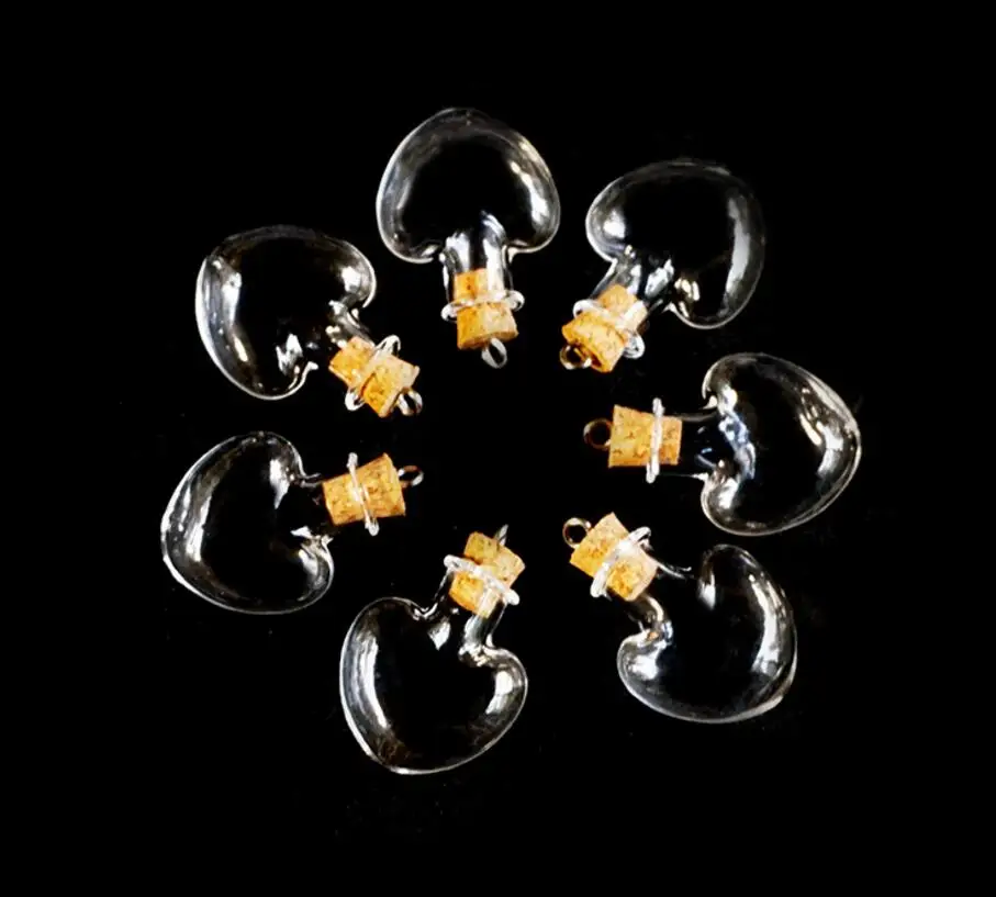 500 шт. подвеска в виде сердца|essential oil vial|glass perfume bottleperfume glass bottle |