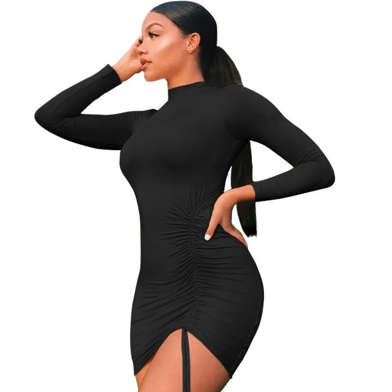 Zmvkgsoa Лидер продаж Для женщин Тощий Bodycon сексуальное платье клуба с длинным