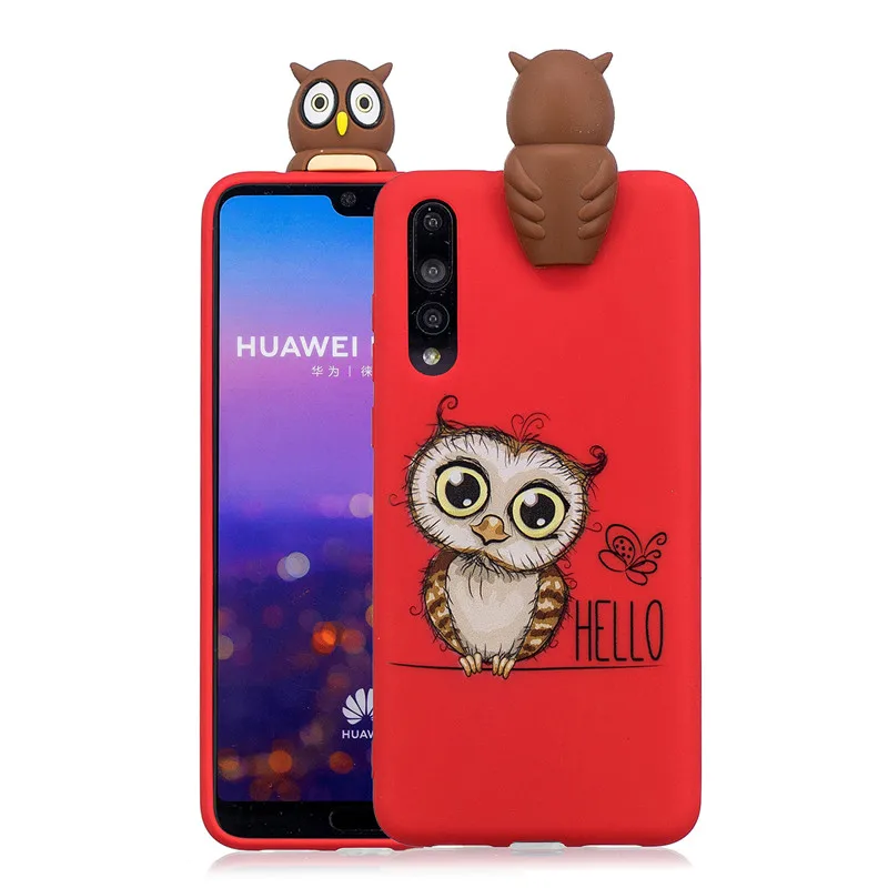 Мягкий силиконовый чехол FLYKYLIN для huawei P30 Lite, чехол для huawei P20 Pro P10 Lite, чехол на P8 Lite, чехол с мультяшными 3D игрушками