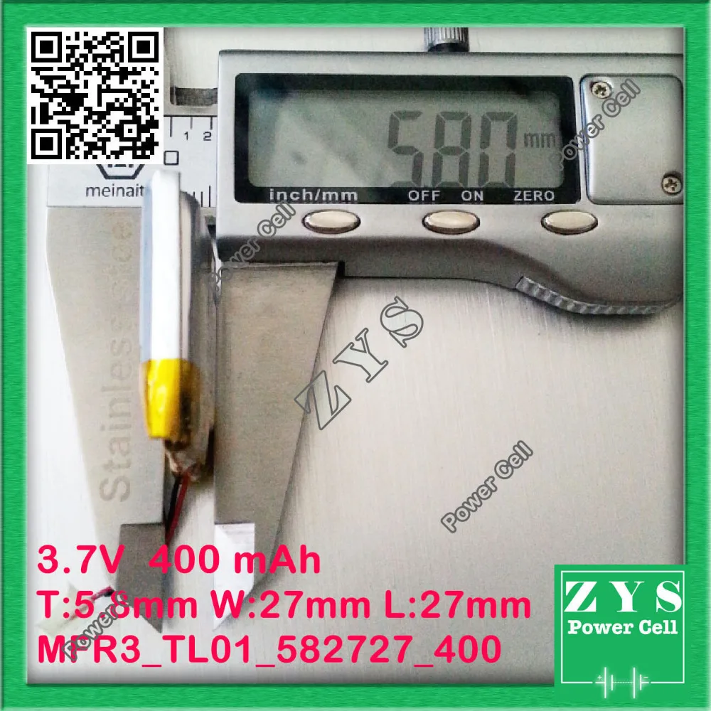 Безопасная упаковка (уровень 4) литий ионная батарея 3 7 В 400 мАч аккумуляторная