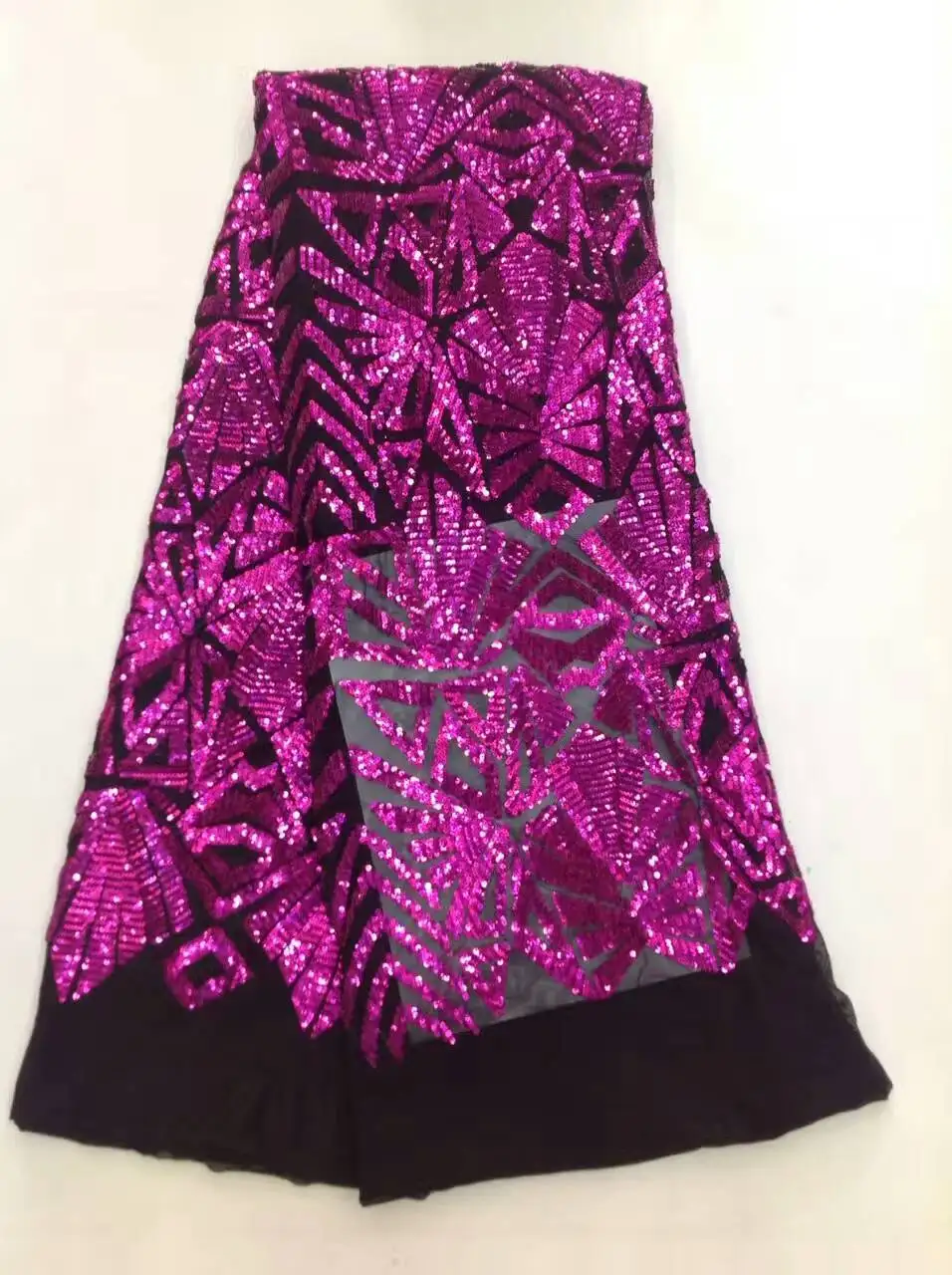 

African George Lace Indian Design Red For Nigerian Wedding Dress Tissu Sequined Gold Line Embroidered Guipure Lace Silk Fabrics