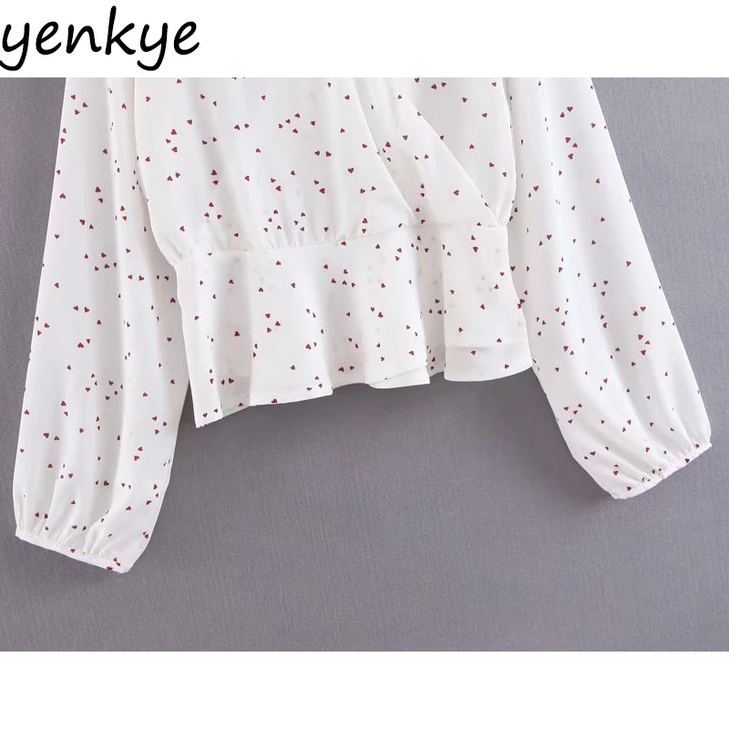 2019 Для женщин сексуальные полупрозрачные с принтом в виде сердечек Обёрточная