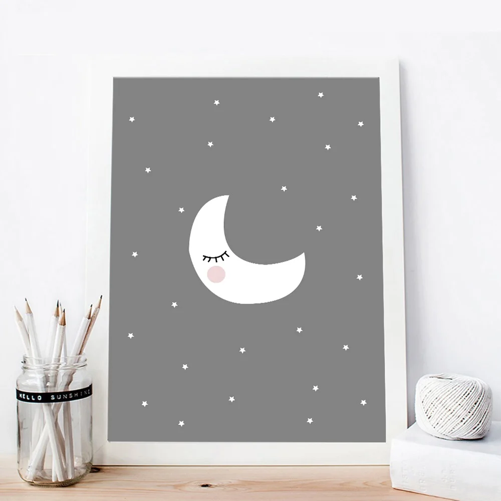 Pink Heart Elephant Canvas Painting Wall Art Cartoon Poster Nursery Prints Nordic Kids Decoration Pictures Baby Bedroom Decor | Дом и сад
