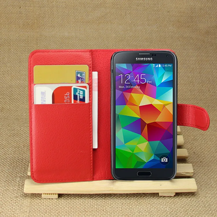 Хит продаж чехол кошелек для Samsung Galaxy S5 Mini Магнитный флип из искусственной кожи с