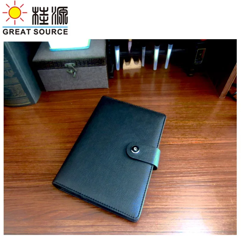 Black Кожаный чехол A5 padfolio кожаный блокнот папка ручка сумка линейка цветные наклейки подарочный набор скоросшиватель с кольцом для A5 планировщик - Цвет: Black