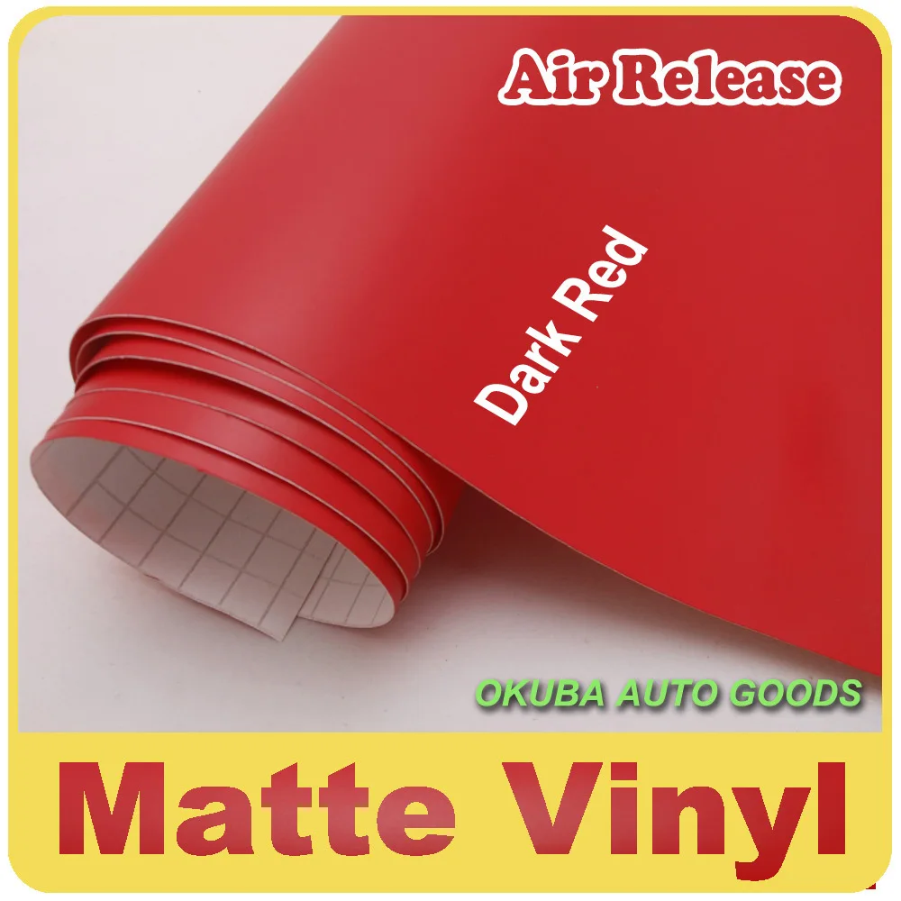 Темно красная матовая виниловая пленка для автомобиля пинг синкера 1 52*30