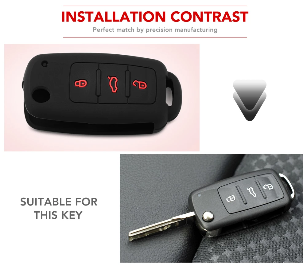 Силиконовый брелок для ключей защитный чехол ключа поло бора жук Tiguan Passat B5 B6 Golf 6