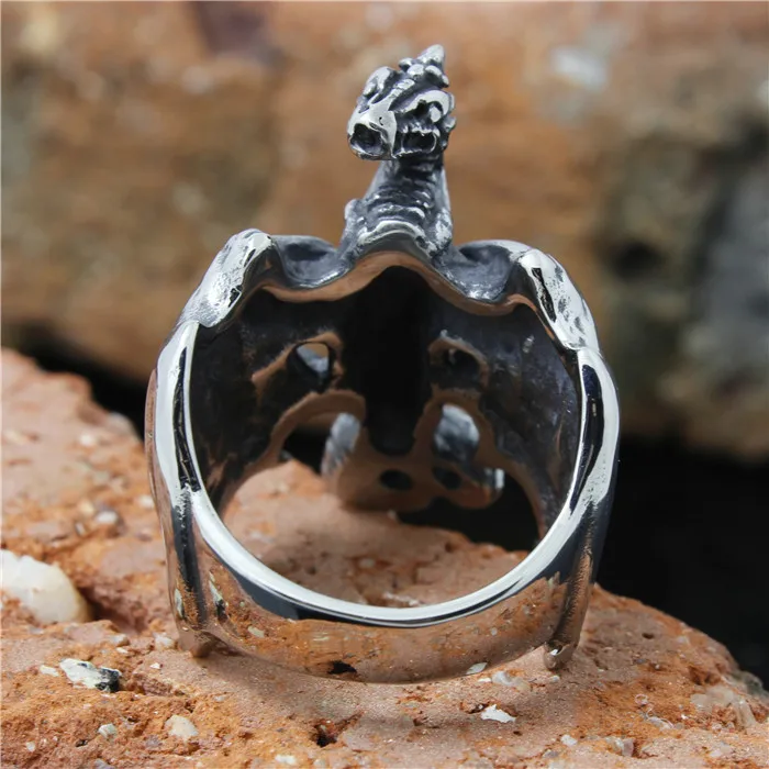 1pc Mens Boys 316L Stainless Steel Awesome Huge Bat Cool Design Ring Wholesale Price | Украшения и аксессуары