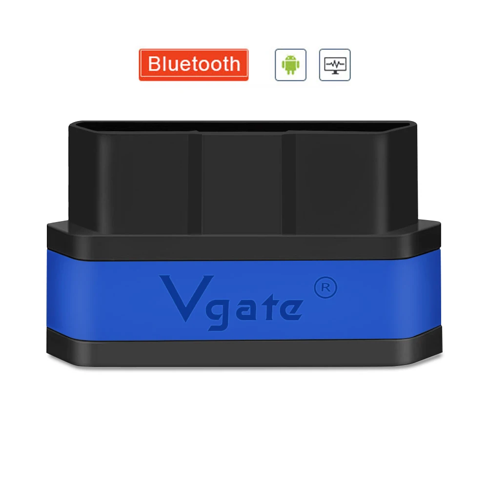 Black Blue Vgate icar2 Bluetooth OBD2 адаптер Диагностический Инструмент Мини ELM327 V 2,1 obd2 сканер elm 327 сканирующий инструмент автомобильный диагностический код считыватель - Цвет: Black Blue