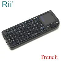 Оригинальная беспроводная клавиатура Rii Mini X1, французский (Azerty), 2,4 ГГц, Беспроводная клавиатура Air Mouse с тачпадом для ТВ-приставки Android/мини-ПК...