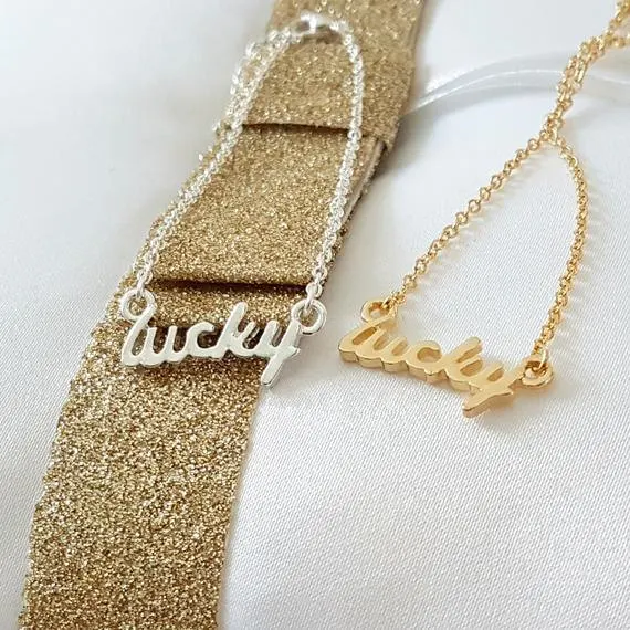Американский Алфавит США английские инициалы LUCKY Lucky знаки браслеты для семьи и