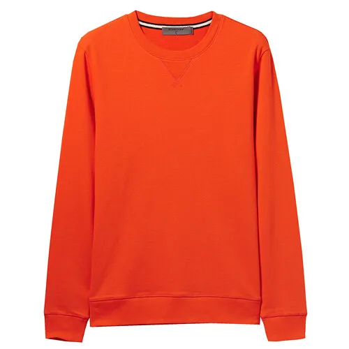 59Orange Giordano мужской пуловер с круглым воротом и длинными рукавами,имеется несколько цветовых решений данной модели - Цвет: 59Orange