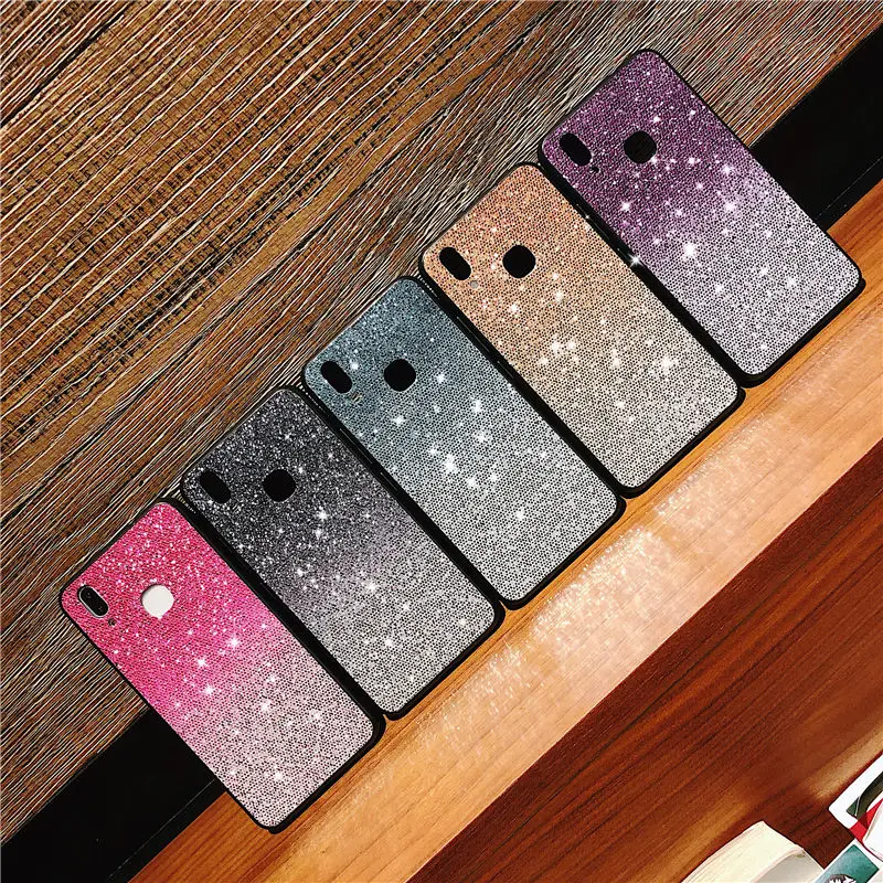 Sequin Gradient Glitter Bling Case For Vivo X7 X9 X20 V7 Plus X21 Nex UD X23 V11 V11i Z1 Y85 Y66 V9 Silicone shockproof Cover |