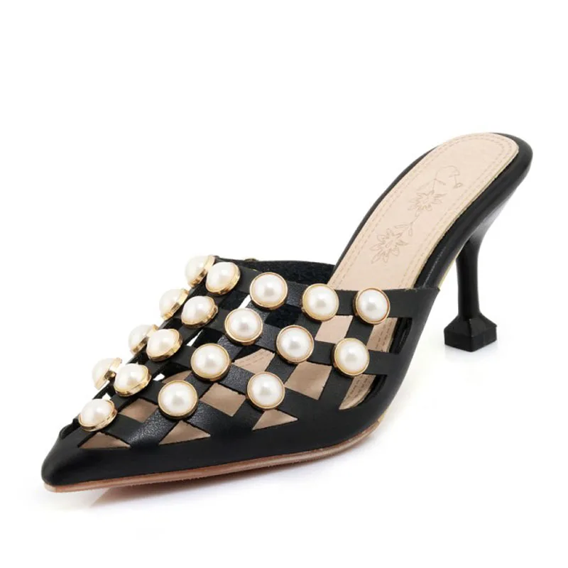 Женская обувь сезон весна-осень большие размеры шлепанцы с открытым носком на