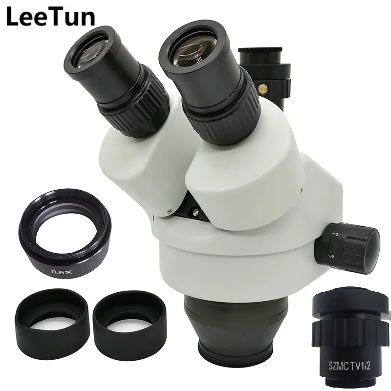 LeeTun 3.5X 45X Simul фокусным расстоянием Тринокулярный Стерео микроскоп руководитель WD