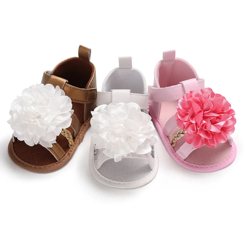 Sweet Baby Girls Flower Prewalkers Summer Shoes Crib Bebe Newborn Princess First Walkers Infant Toddler Soft Soled Beach |
