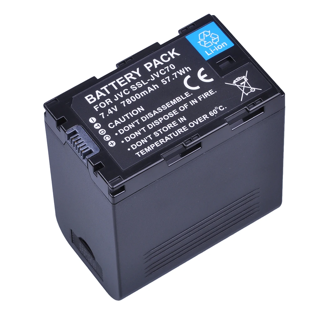2Pcs 7800mAh SSL-JVC70 JVC70 Camcorder Battery with USB Output for JVC SSL SSL-JVC50 GY-HMQ10 GY-HM200 GY-LS300 Batteries | Электроника