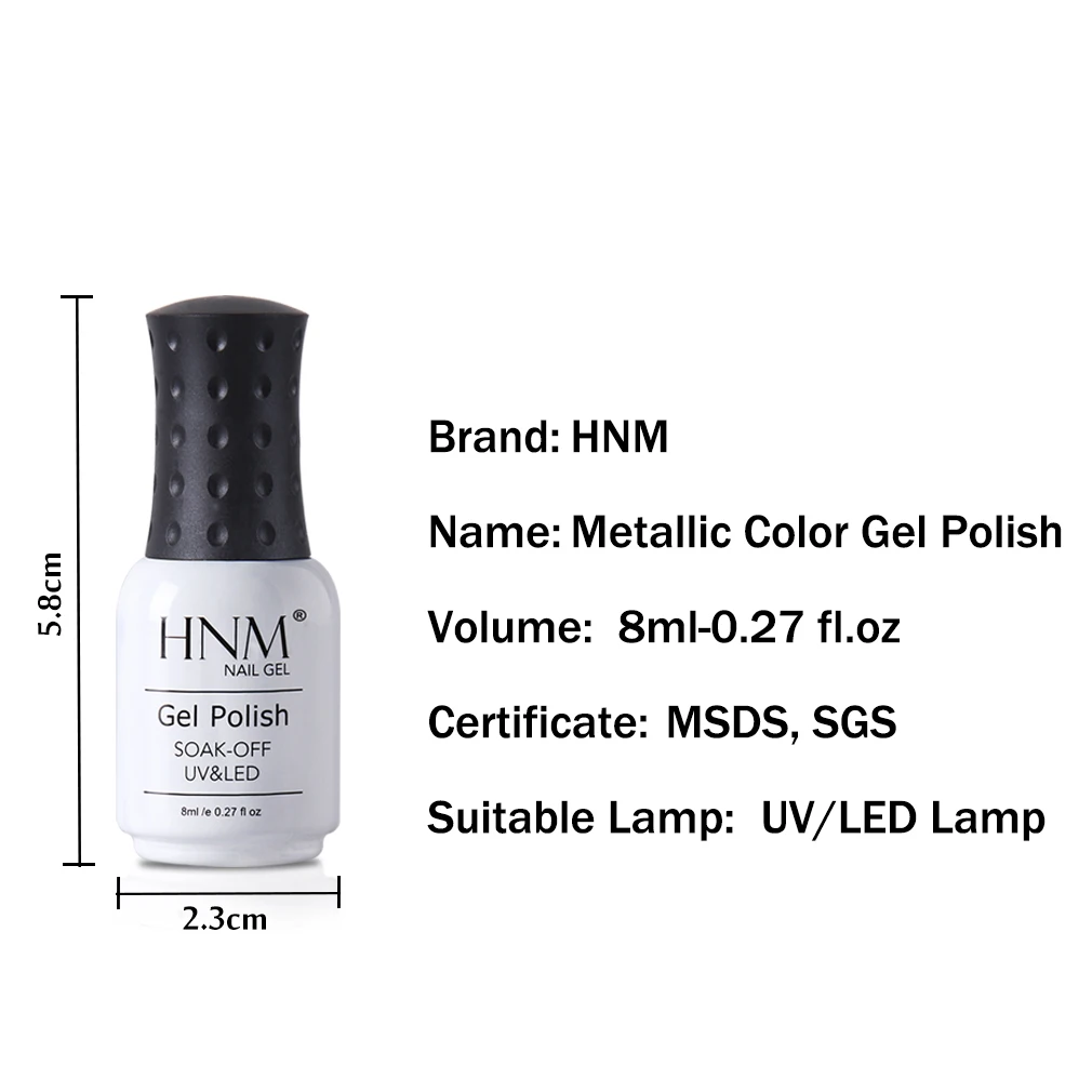 HNM 8ml Gel Nail Polish LED Lamp 12 Colors Lacquer Soak Off Semi Permanent Lucky Primer | Красота и здоровье