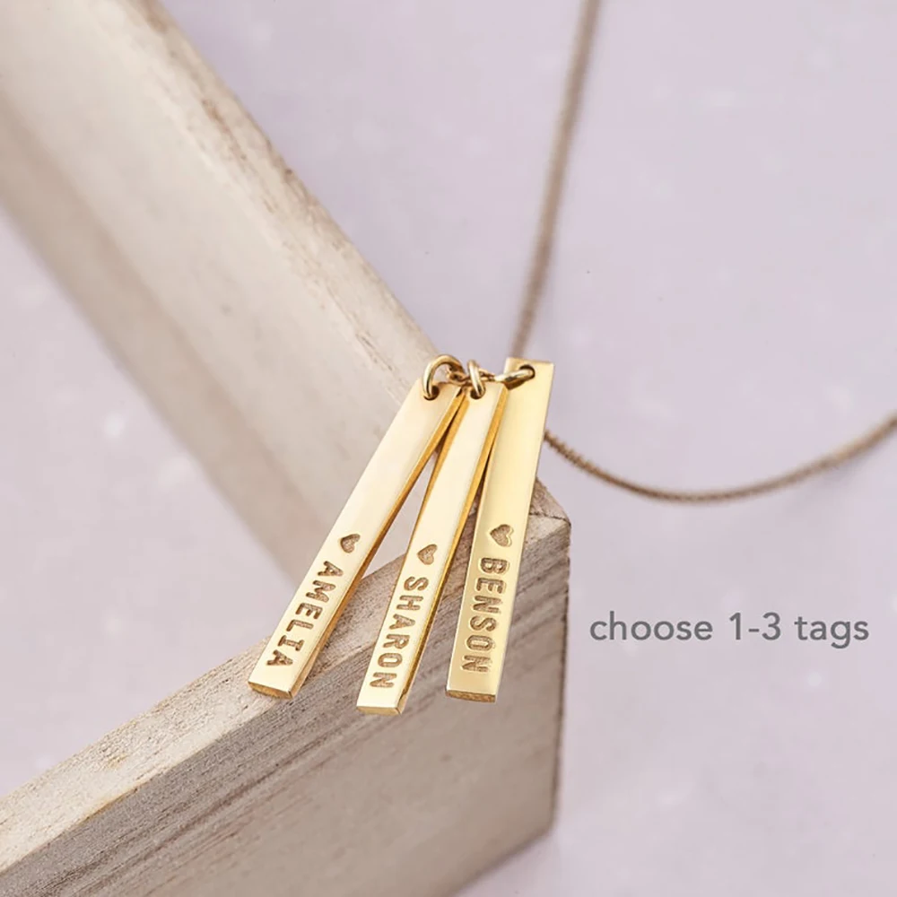 RIR персонализированное ожерелье для мамы именное ювелирные изделия детей