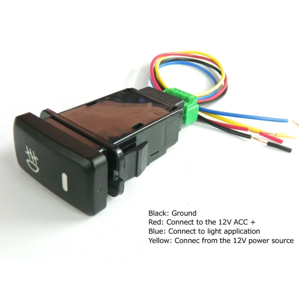DC12-24V 12V кнопочный переключатель фоновые индикаторы противотуманные фары |