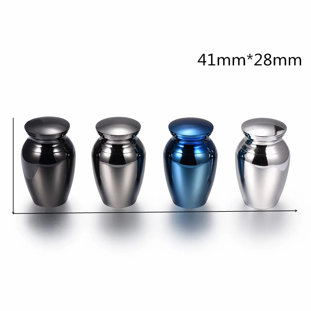 

Hype-allergic steel funeral casket mini cremation urns cheap human/pet animal ashes holder High polished cremation jar/can