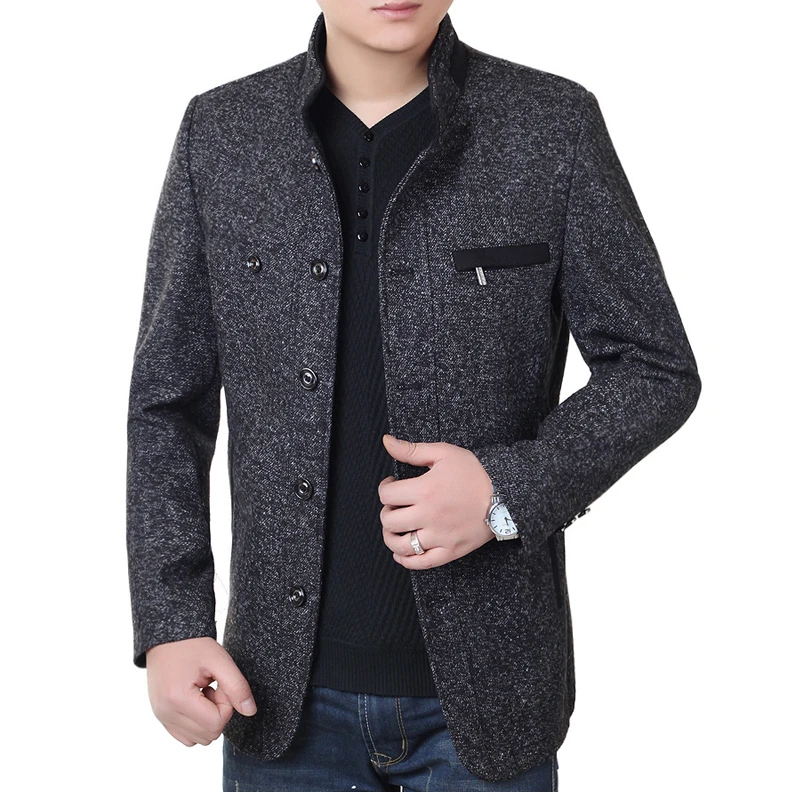 M.T.WOLFCHILD 2017 Autumn and winter men's new style stand collar jackets casual mens clothing tops coat free shipping | Мужская