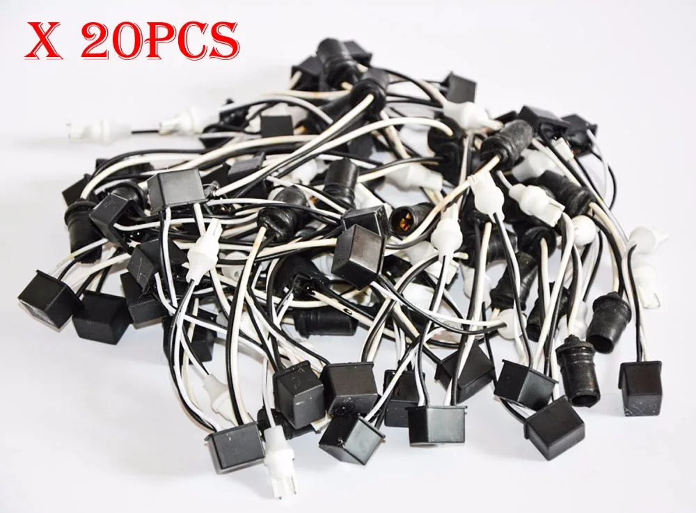 

20PCS T10 T15 194 W5W 168 921 LED Bulb Canbus Error Free Warning Canceler Decoder Resistor Capacitor Wire Adapter SMD High Power